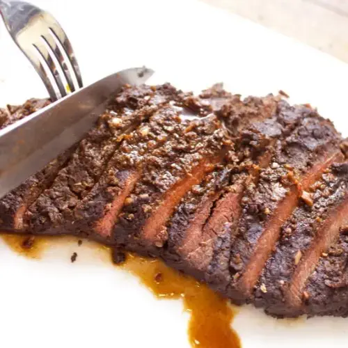 Smoked Traeger Brisket Sliced Against the Grain