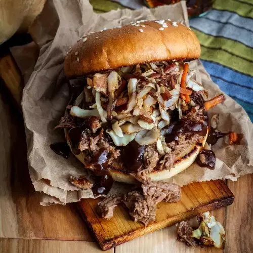 Chuck Roast on the Pellet Smoker Recipe For Pulled Beef Sandwiches 